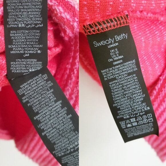 Sweaty Betty Rest Up Textured Half Zip Pullover Sweatshirt Tulip Red Pink S $128 - Picture 11 of 16